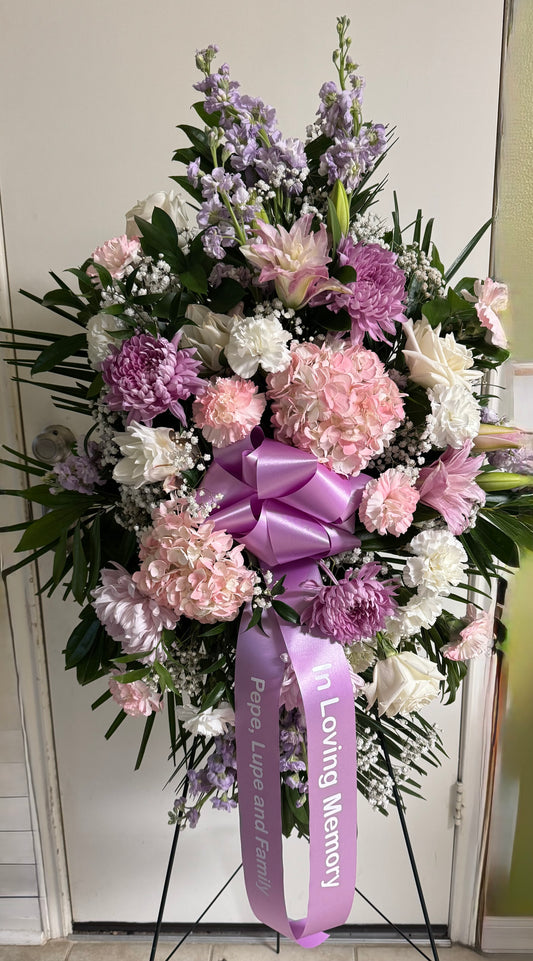 Blushing Tribute Standing Spray